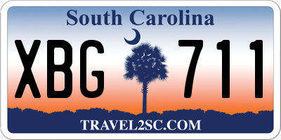 SC license plate XBG711