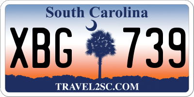 SC license plate XBG739