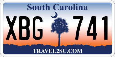 SC license plate XBG741