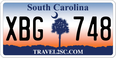 SC license plate XBG748