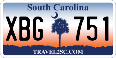 SC license plate XBG751