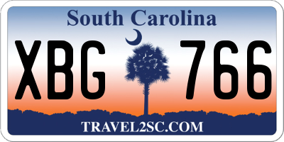 SC license plate XBG766