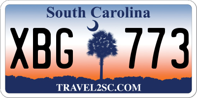 SC license plate XBG773