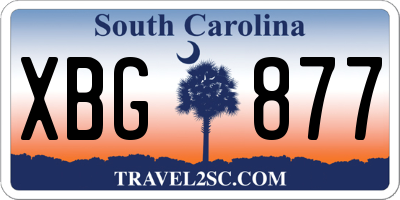 SC license plate XBG877