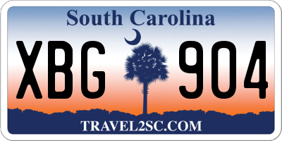 SC license plate XBG904