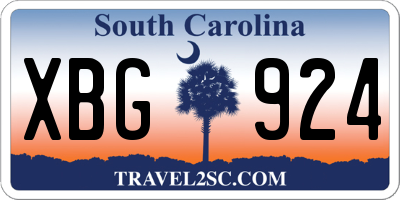 SC license plate XBG924