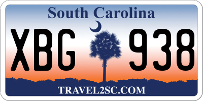 SC license plate XBG938