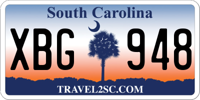 SC license plate XBG948