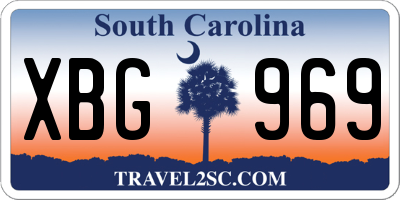 SC license plate XBG969