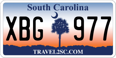 SC license plate XBG977