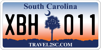 SC license plate XBH011