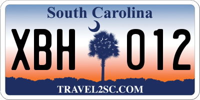 SC license plate XBH012