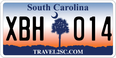 SC license plate XBH014