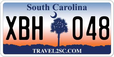 SC license plate XBH048