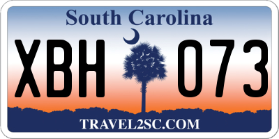 SC license plate XBH073