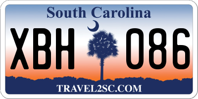 SC license plate XBH086