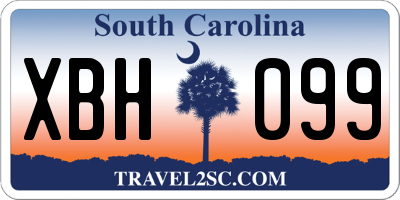 SC license plate XBH099