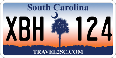 SC license plate XBH124