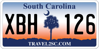 SC license plate XBH126
