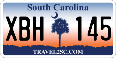 SC license plate XBH145