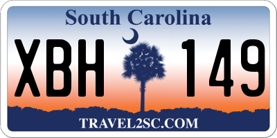 SC license plate XBH149