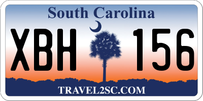 SC license plate XBH156