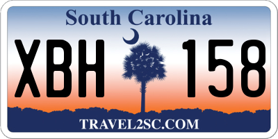 SC license plate XBH158