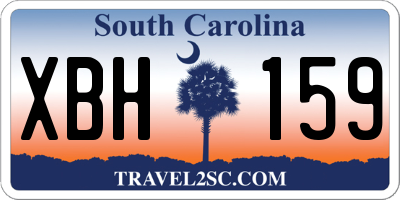 SC license plate XBH159