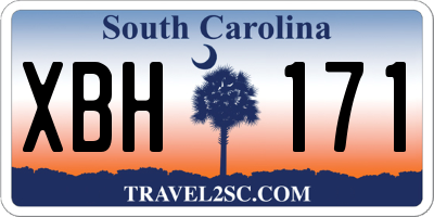 SC license plate XBH171