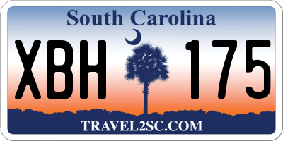 SC license plate XBH175