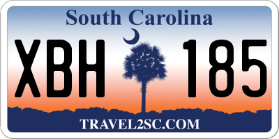 SC license plate XBH185
