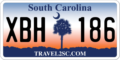 SC license plate XBH186
