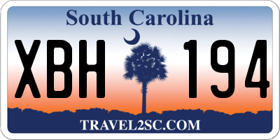 SC license plate XBH194