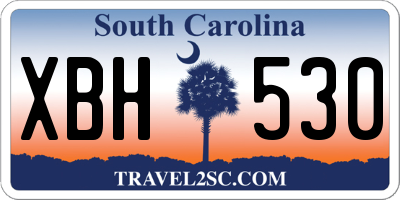 SC license plate XBH530