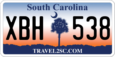 SC license plate XBH538