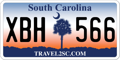 SC license plate XBH566