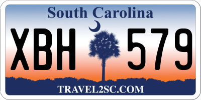 SC license plate XBH579