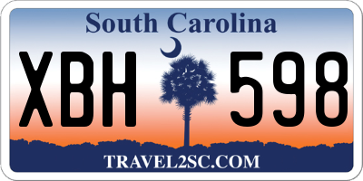 SC license plate XBH598