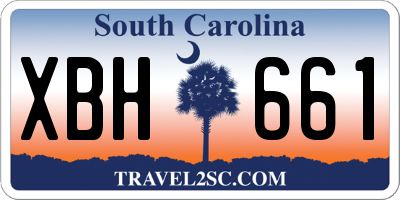SC license plate XBH661
