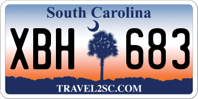 SC license plate XBH683