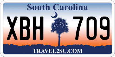 SC license plate XBH709