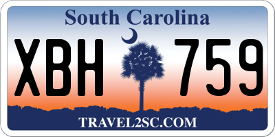 SC license plate XBH759