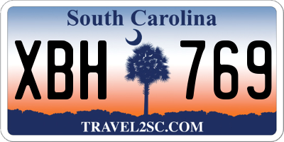 SC license plate XBH769