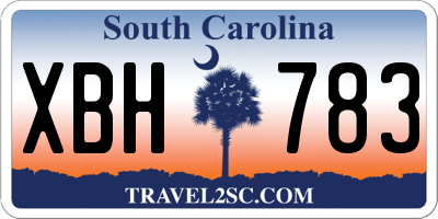 SC license plate XBH783