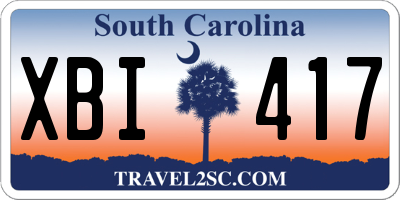 SC license plate XBI417