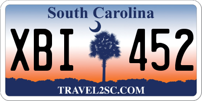 SC license plate XBI452