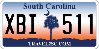 SC license plate XBI511