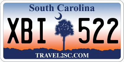 SC license plate XBI522