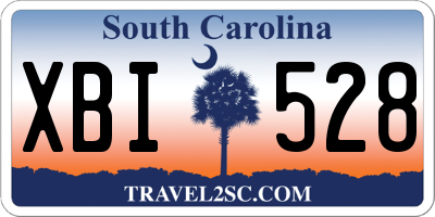 SC license plate XBI528