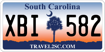 SC license plate XBI582